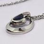 Blue Sapphire Pendant with Chain (Size 20) in Rhodium Overlay Sterling Silver 1.000 Ct. Image 9