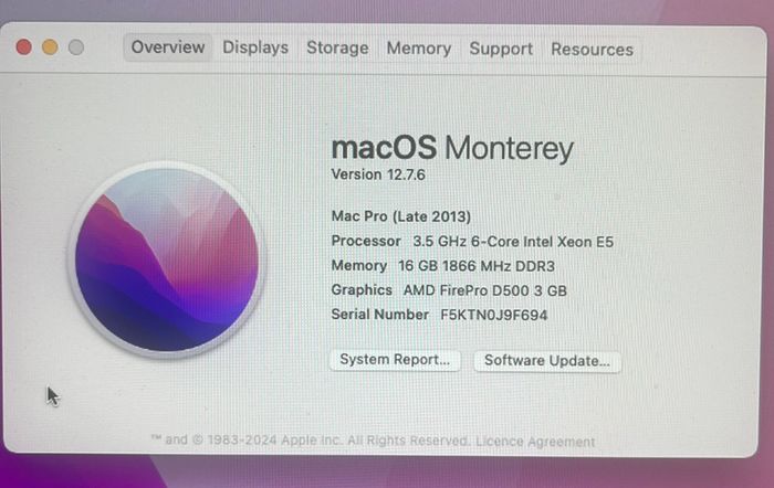 Mac Pro (Late 2013) A1481 model
