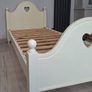 Solid wood white girls bed and mattress Image 10