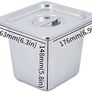 1500W Food Warmer Stainless Steel Steam Table Temperature Control for Catering and Restaurant, GN 1/3x2, 1/6x2 Pans with Lids Image 4