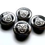 4 x BLACK 58mm - 59mm JAGUAR C2D47107 wheel center caps F XF XJ XKR S type X type XJ8 XK8 Image 3