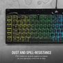 Corsair K55 RGB Wired Membrane Gaming Keyboard - IP42 Dust and Spill-Resistant - 6 Macro Keys with Elgato Integration Image 3