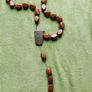 Vintage (extremely long) Wood Wall Rosary 65 inch Oversized Beads Mid Century Religious Decor Rosary Image 10