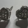 Diamond earrings 14 karat white gold Image 2