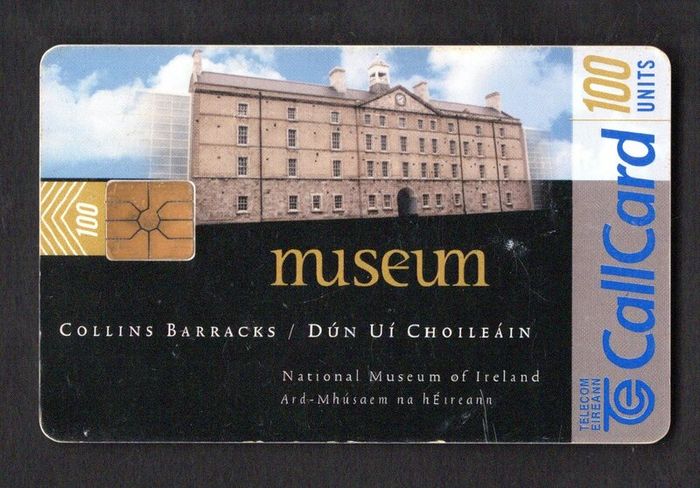 1997 Ireland 100 unit Collins Barracks Museum (Gemplus GEM1) Call Card Used