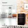 Big Daddy Cool Fridge Freezer - Free-Standing, Small Fridge, Refrigerator, Freezer, 42 dB, Glass Shelves, Door Trays, Interior Lighting, 87 L, Black Image 3