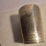 Antique Brass Glass Cup Original Old Hand Crafted Engraved Image 2