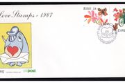 1987 Ireland Love Commemorative Stamps An Post First Day Cover (FDC)