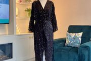 Stunning Boohoo Black Sequin Midi Dress Size: UK 10 / EU 38