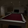 Abbey Convertible Pool/Dinner Table (White with wine felt) Image 2