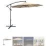 3M overhang parasol with LED lights and weights Image 6