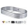 NEW SALE | Raised Garden Bed, 71.9 x 36.4 x 11 inch Galvanized Metal Planter Box, Outdoor Planting Boxes with Open Base, for Growing Flowers/Vegetables/Herbs in Backyard/Garden/Patio/Balcony, Silver Image 9