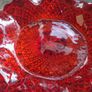 Vintage Ruby Red Hobnail Glass Bowl Image 6