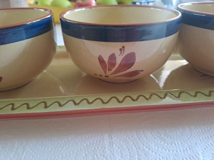 M&S Tuscany Pottery Chips & Dips Set - Perfect Condition