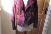 Ladies Biker Jacket, Lightweight Faux Leather Jacket