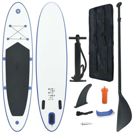 Inflatable Stand Up Paddle Board Set Black and White