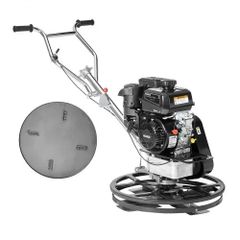 Power Trowel, 24" Walk-Behind Cement Trowel with Float Pan, 6HP Gas-Powered Smooth Concrete Surface Finisher