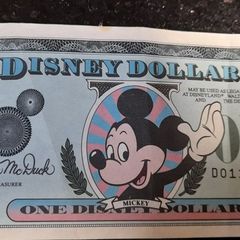 Disney Dollar 1989 with envelope  RARE