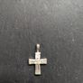 Solid silver crystal cross Image 2
