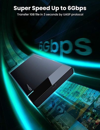 USB-C 2.5'' SATA III 6Gbps UASP Super Speed Hard Drive Enclosure