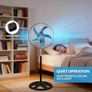 High-Speed Oscillating Floor Fan - 3 Speeds - 45 cm Image 2