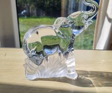 Lenox - a figurine of a standing elephant made of lead crystal