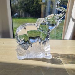 Lenox - a figurine of a standing elephant made of lead crystal