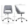 Height-Adjustable Desk Chair with Casters, 360 Swivel, Shell Shape, Foam, 49 x 60 x 79-91 cm, Dark Gray Image 3