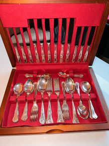 Newbridge Sterling Silver Cutlery Set with Wooden Case