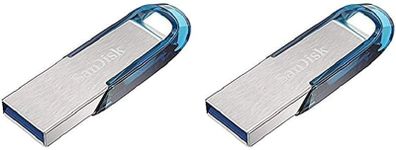 SanDisk Ultra Flair 64 GB USB 3.0 Flash Drive, Upto 150MB/s read - Blue (Pack of 2)