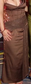 Brown satin dress