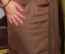 Brown satin dress