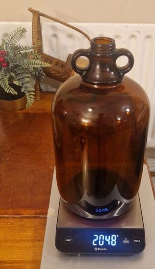 A Large Antique Scottish Amber Glass Demijohn 1920s UGB