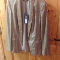 Brand new gold sequin blazer size 8