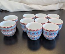 PiP Studio Porcelain Floral Egg Cups Set of 10