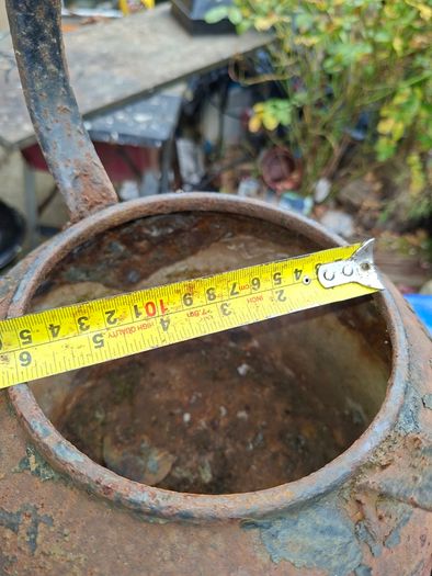 Antique Very Large Cast Iron Kettle, I don't see any cracks or breaks,