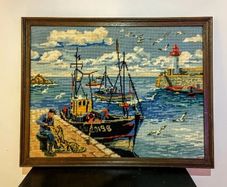 Stunning handmade framed tapestry