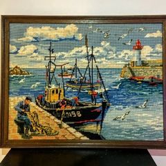 Stunning handmade framed tapestry