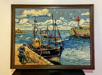 Stunning handmade framed tapestry