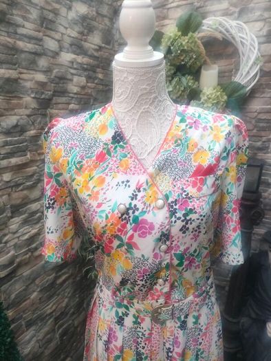 Vintage French floral dress