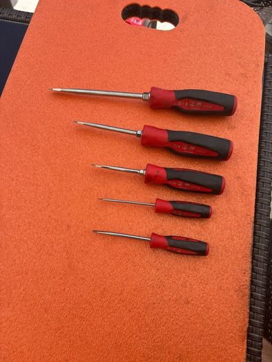 snap on flat head screw driver set 3/16 -5/16