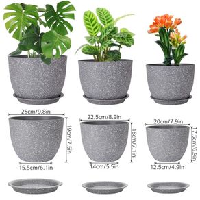 Large plastic plant pots