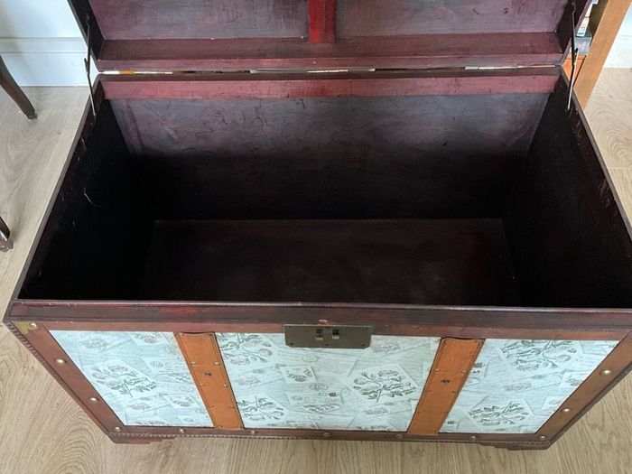 Large Decorative Wooden Trunk