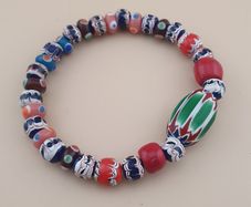 Vintage Venetian Style mix Glass Bead Bracelet