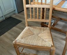 4 Solid Oak vintage dining chairs