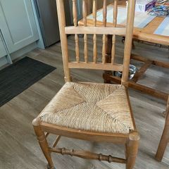 4 Solid Oak vintage dining chairs