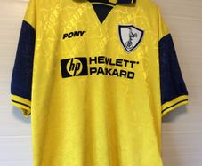 Tottenham Hotspur Jersey. Season 1995/1996. Official  Pony Spurs Third Jersey. Authentic Original From 1995. Not A Modern Day Remake.