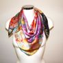 Handmade "Autumn" 100% silk scarf 90x90cm Image 5