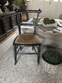 Hitchcock chair ebonised