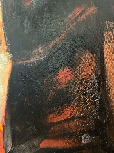Large Original Jazz Orchestra Painting Abstract Musicians with Cello & Violins (80x80 cm)